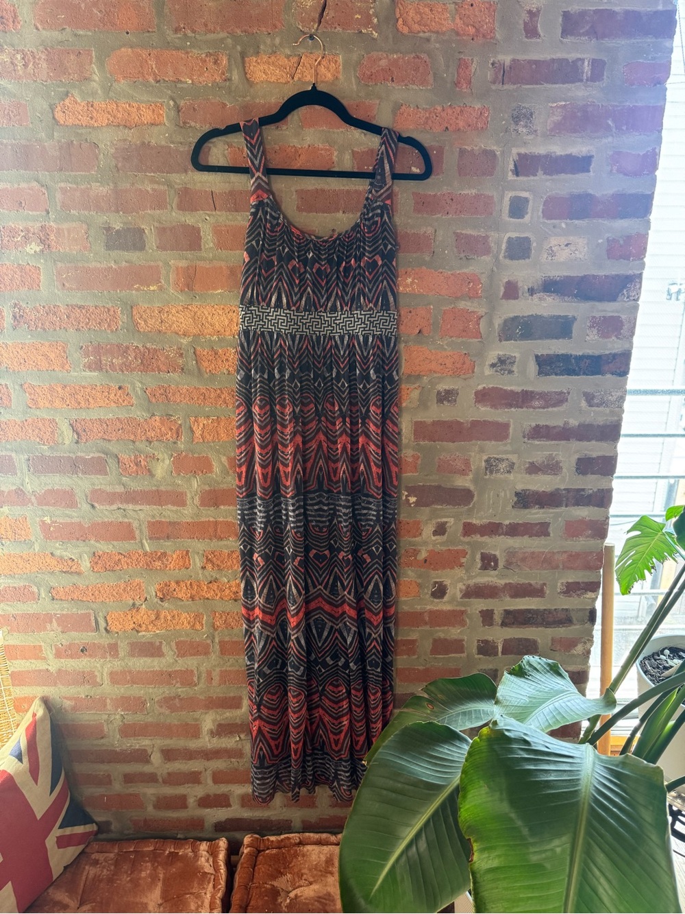 Westin wear Maxi Dress in Black & Coral